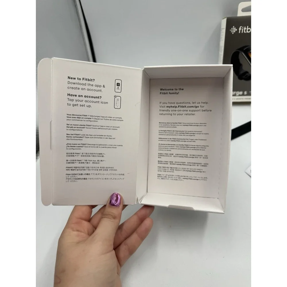 Fitbit Charge 5 ONLY BOX, INSTRUCTIONS, & Extra BAND